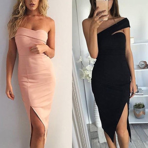 Bandeau haljina olovka kroja s izrezom