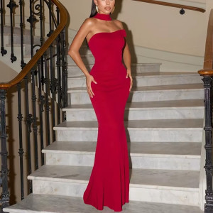 Duga svečana haljina sa šalom