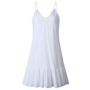 Mini pamučna haljina na volane 3 boje