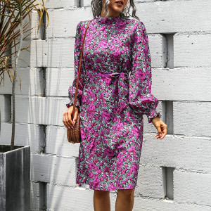 Vintage midi haljina cvjetnog uzorka