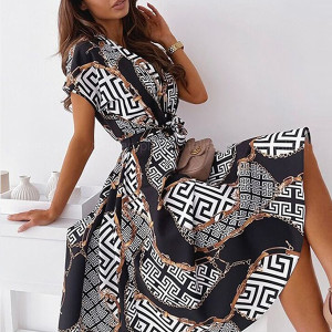 Košulja haljina srednje duljine zvono kroja 5 BOJA