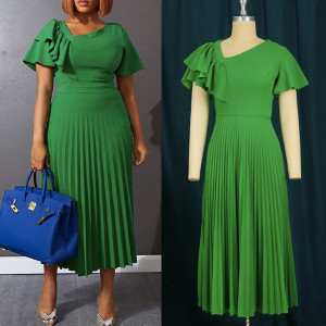 Svečana plisirana haljina srednje duljine 2 BOJE *Limitirana kolekcija*