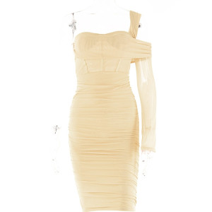 Svečana mini korzet haljina od tila na jedno rame 5 BOJA