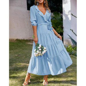 Haljina srednje duljine na volane 4 BOJE *Limitirana kolekcija*