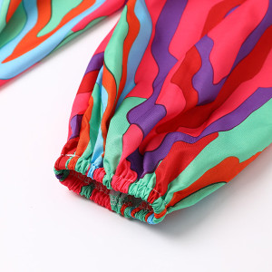 Mini preklopna haljina prošaranog izgleda