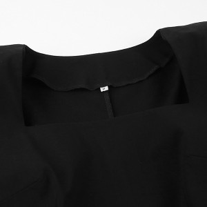 Midi haljina s kockastim izrezom