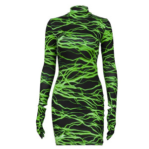 Mini haljina s rukavicama 4 BOJE