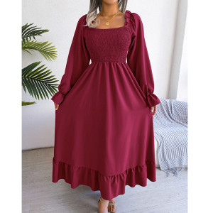 Midi haljina na volane 5 BOJA