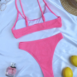 Push up reljefasti kupaći kostim s brazilskim gaćicama 2 BOJE