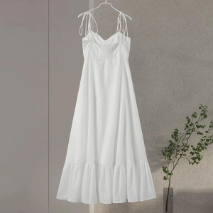 Duga romantična haljina s volanom na rubu