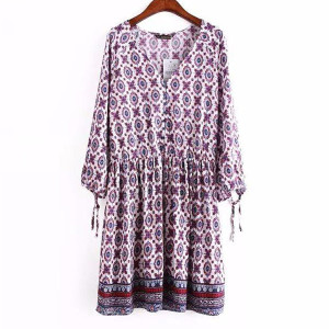 Mini boho jesenska haljina