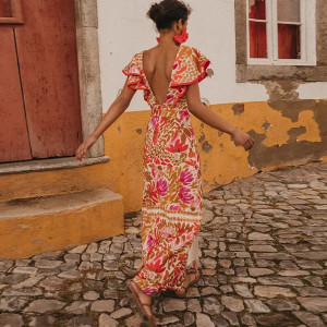 Boho haljina na volane