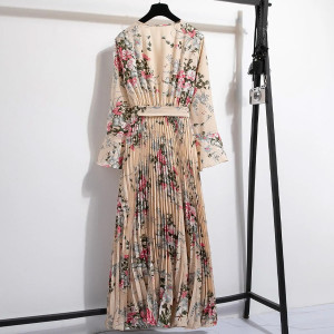 Plisirana haljina cvjetnog uzorka 5 boja