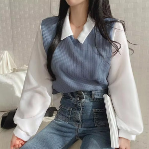 Bluza s kragnom 3 boje