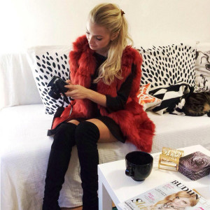 Krzneni midi prsluk bunda