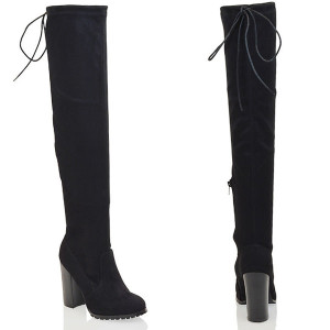 Čizme iznad koljena stabilna peta