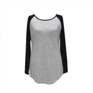 Casual siva majica crni rukavi