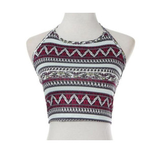Boho top geometrijskog uzorka