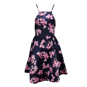 Party mini cvjetna satenasta haljina