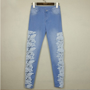 Mrkva traper hlače s čipkom veličina standardni S(36)