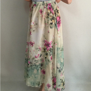 Maxi cvjetna lepršava suknja