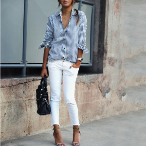 Prugasta casual košulja dugih rukava