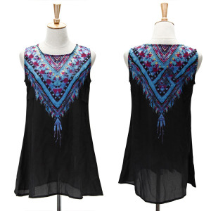 Mini boho šift haljina tunika od šifona