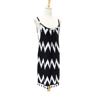 Mini zig zag haljina s resicama 