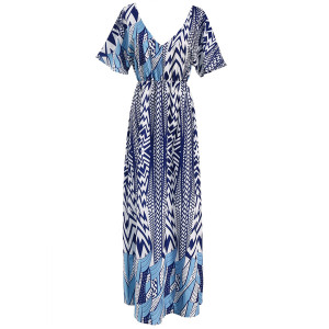 Maxi boho etno haljina geometrijskog uzorka