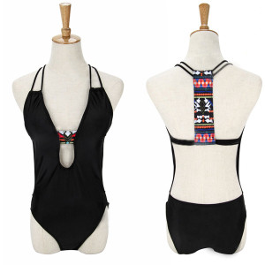 Jednodijelni push up kupaći kostim astečki print