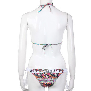 Dvodijelni boho push up kupaći kostim s resicama