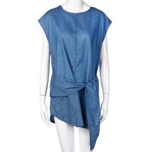 Mini traper haljina s čvor mašnom