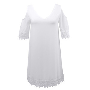 Mini haljina od šifona otvorenih ramena