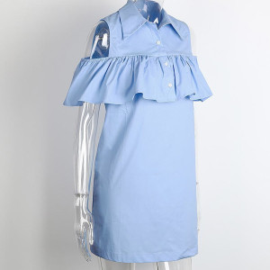 Mini off shoulder haljina s volanom