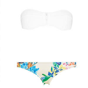 Bandeau push up zipper kupaći kostim cvjetne gaćice