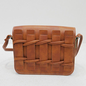 Jesenska pletena mini messenger torbica