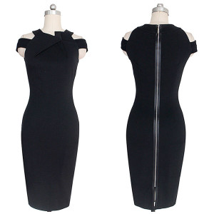 Midi luksuzna pencil zipper haljina