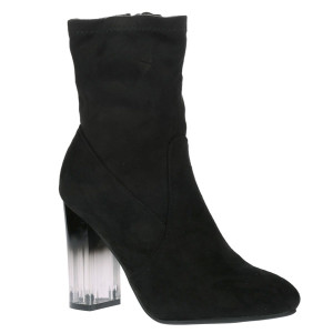 Gležnjače od brušene kože s transparentnom petom