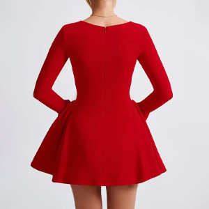 Mini zvono haljina srcolikog izreza 2 boje