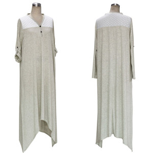 Duga asimetrična casual čipkana haljina