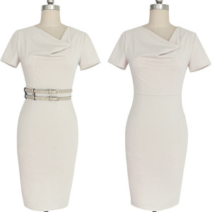 Luskuzna midi haljina s dvostrukim remenom