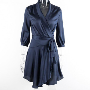 Satenska haljina na preklop