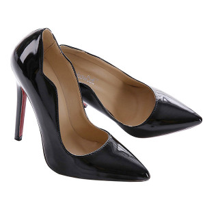 Luksuzne stiletto crne lakirane cipele