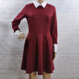 Mini skater haljina sa Petar Pan kragnom