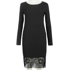 Haljina tunika s čipkanim rubom