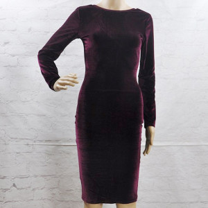 Midi baršunasta haljina