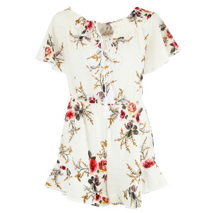 Kratki boho kombinezon s cvjetovima