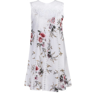 Mini cvjetna kačkana haljina