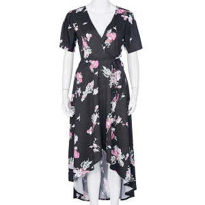 Midi cvjetna asimetrična haljina