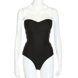 Jednodijelni push up kupaći kostim s vezicama na leđima